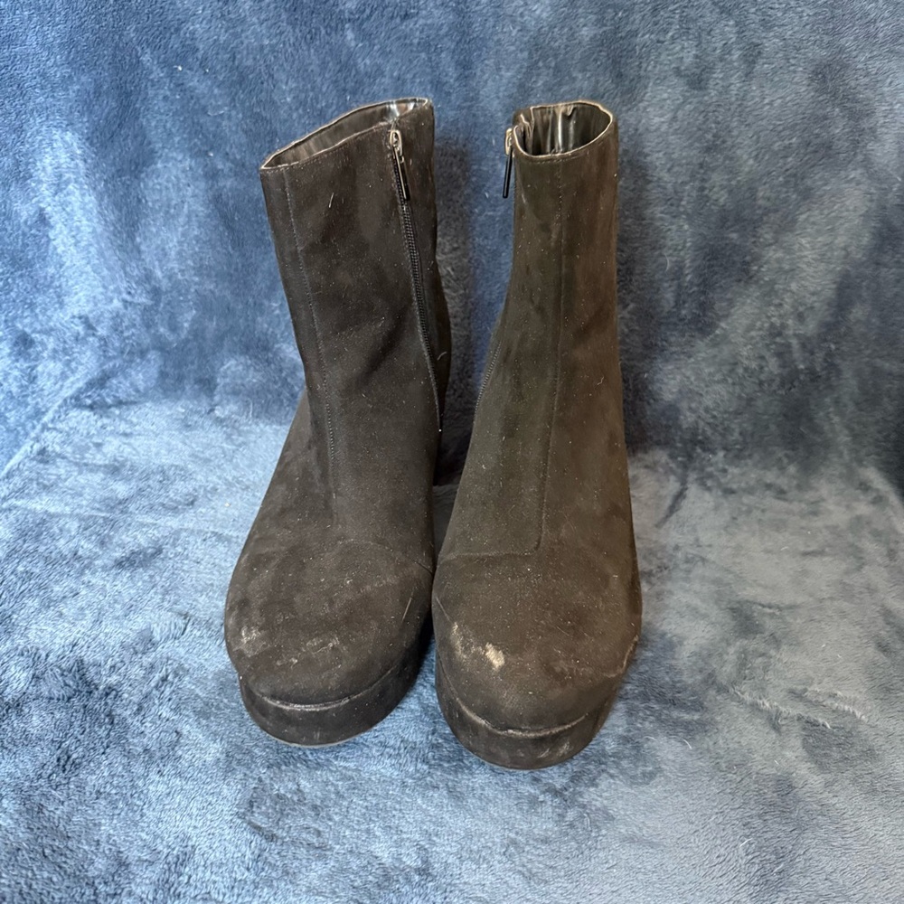Torrid Black Ankle Booties with Rugged Sole